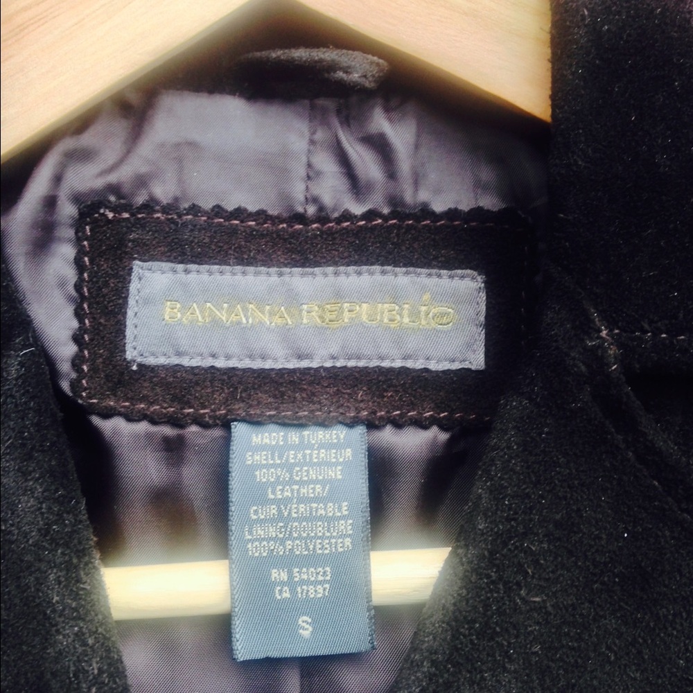 Banana Republic Chocolate Brown Suede Blazer Jacket - Picture 3 of 5